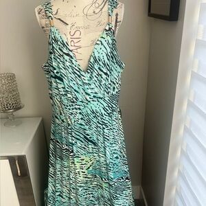 JLO Animal Print Maxi Dress Size 1X